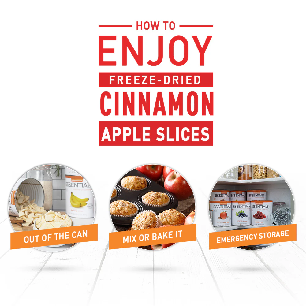 Emergency Essentials® Freeze-Dried Cinnamon Apple Slices Large Can - Image 3