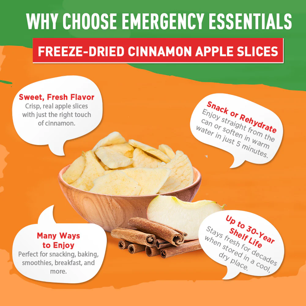 Emergency Essentials® Freeze-Dried Cinnamon Apple Slices Large Can - Image 4