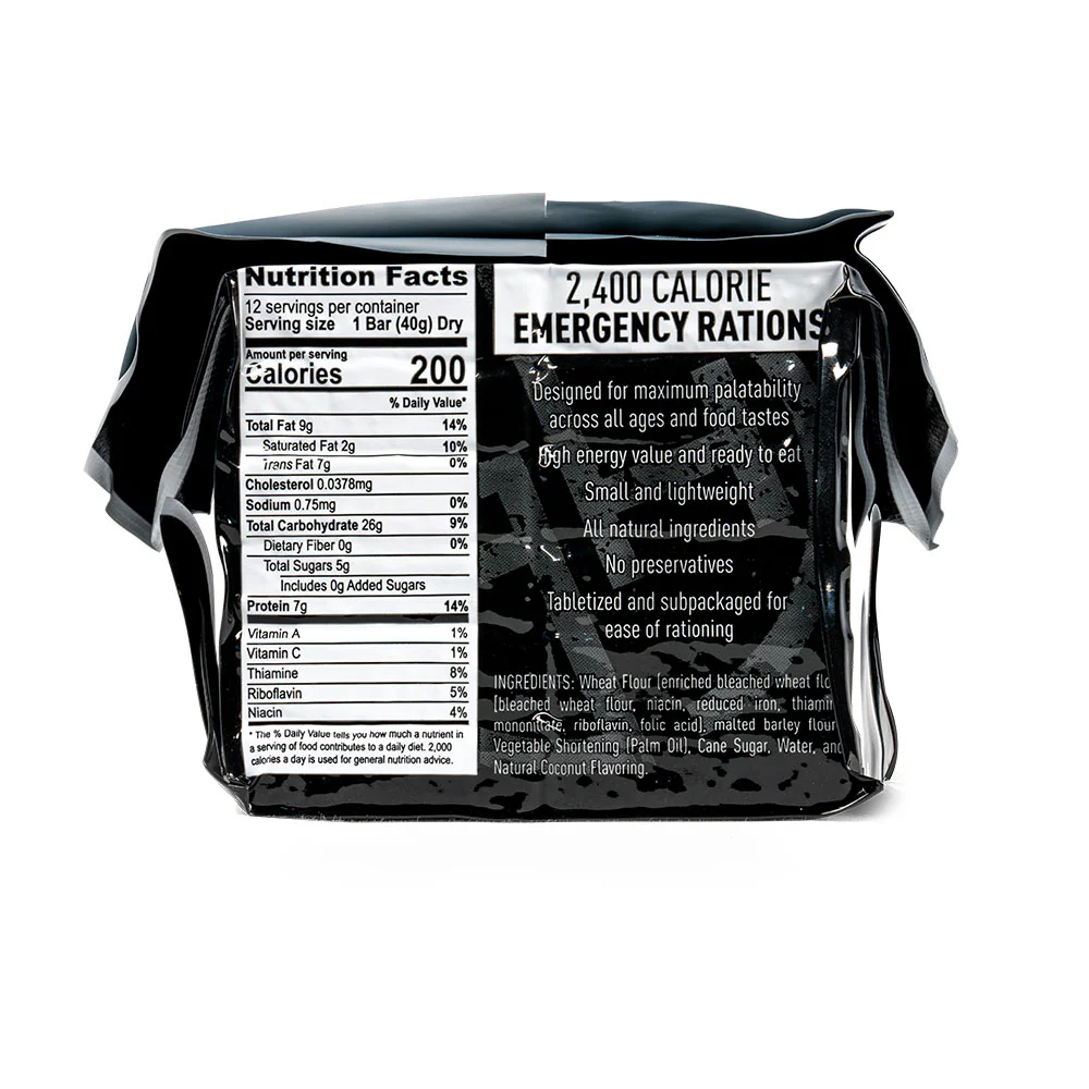 Ready Hour Case Pack: On-The-Go Emergency Food Ration Bars 2400 Calories (30-Pack) - Image 5
