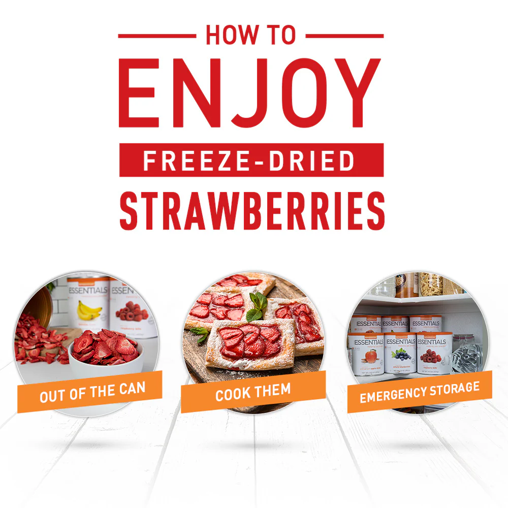 Emergency Essentials® Freeze-Dried Strawberry Slices Large #10 Can - Image 3