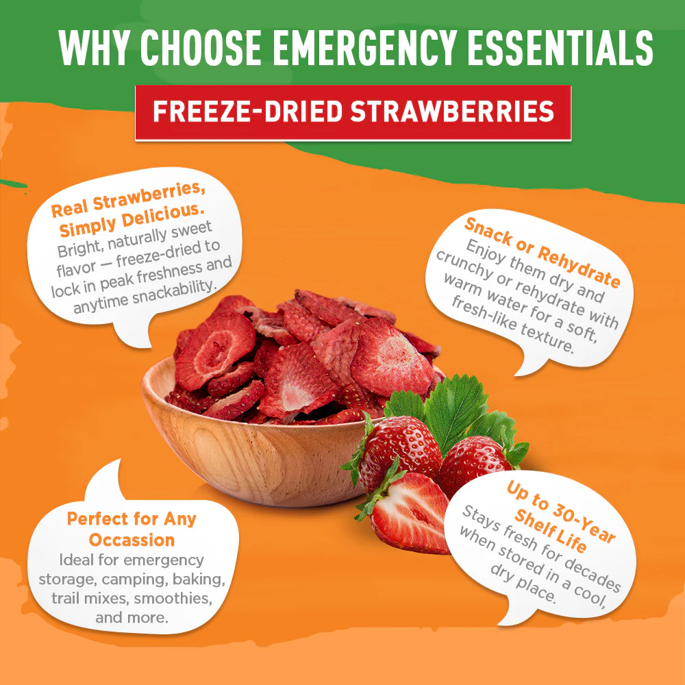 Emergency Essentials® Freeze-Dried Strawberry Slices Large #10 Can - Image 5
