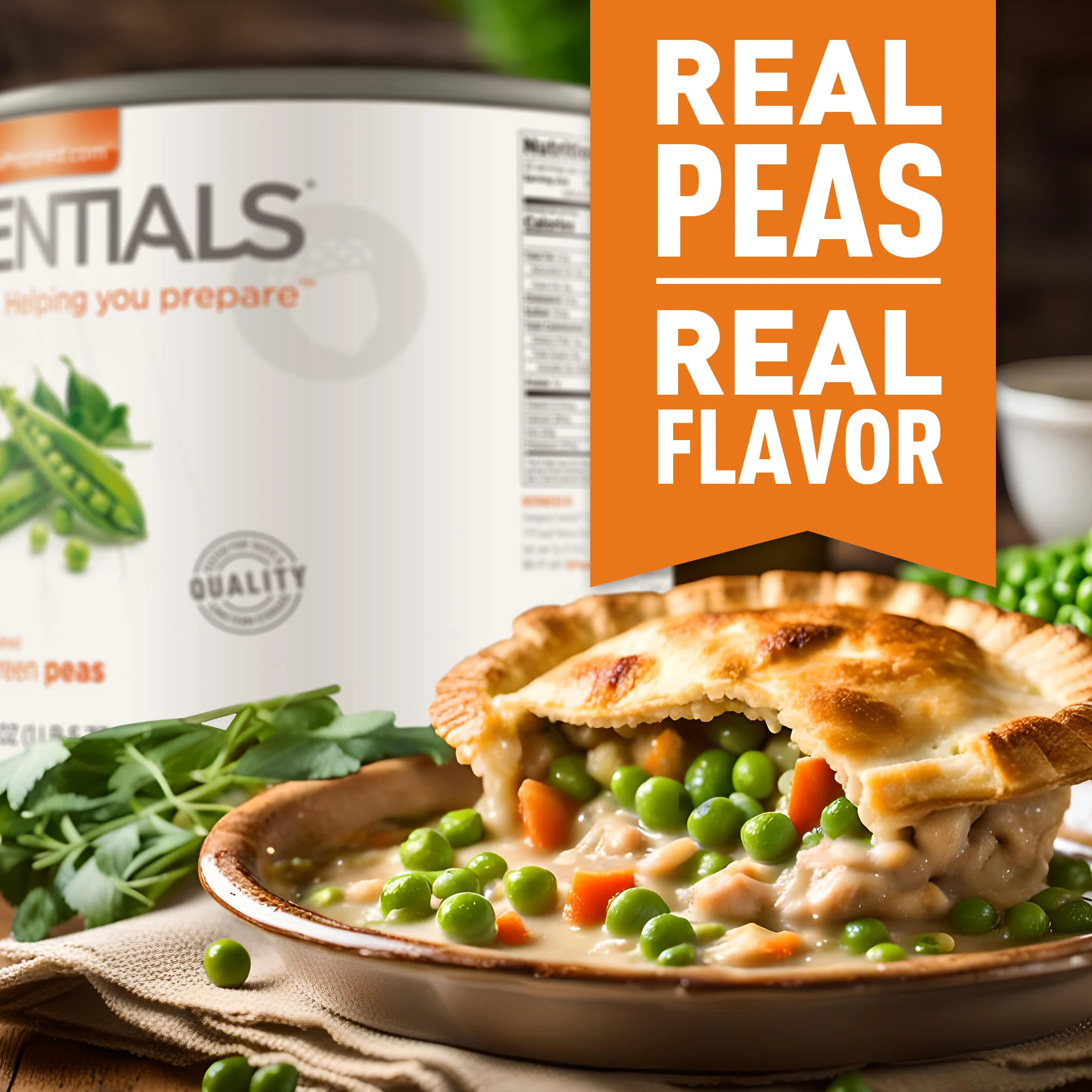 Emergency Essentials® Freeze-Dried Green Peas Large #10 Can - Image 4