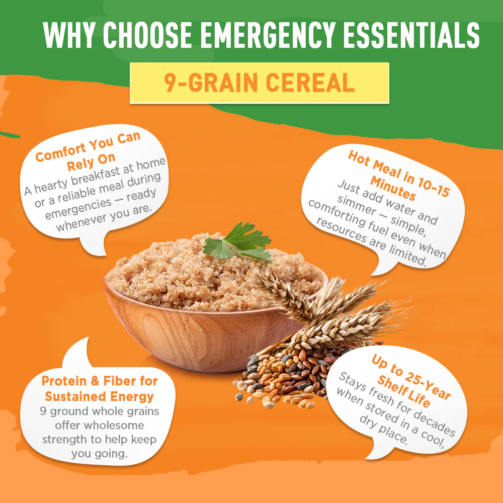 Emergency Essentials® 9-Grain Cereal Large #10 Can - Image 6