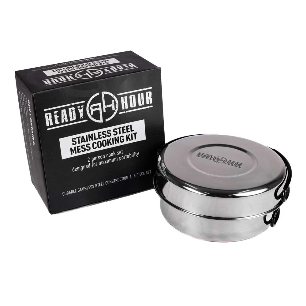 Ready Hour Stainless Steel Mess Cooking Kit (5-piece) - Image 3